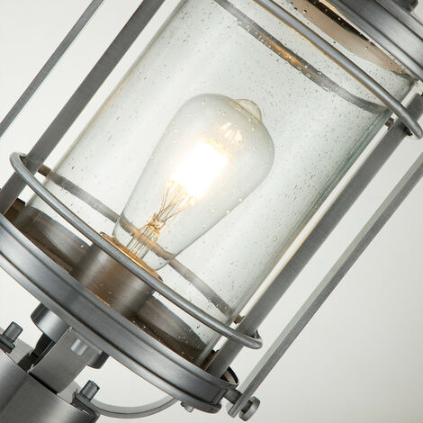 Elstead Quoizel Booker Borne lumineuse d'extérieur industrielle en aluminium, IP44