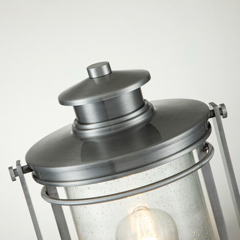 Elstead Quoizel Booker Borne lumineuse d'extérieur industrielle en aluminium, IP44