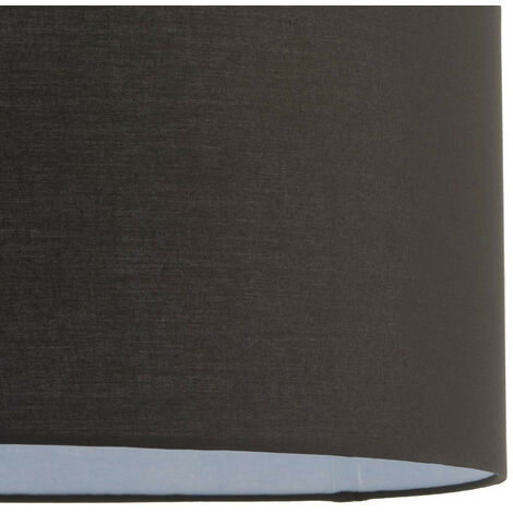Endon Cylinder Abat-jour à côtés droits en tissu noir