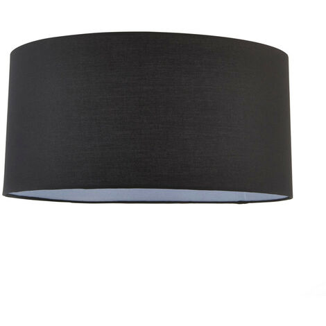 Endon Cylinder Abat-jour à côtés droits en tissu noir