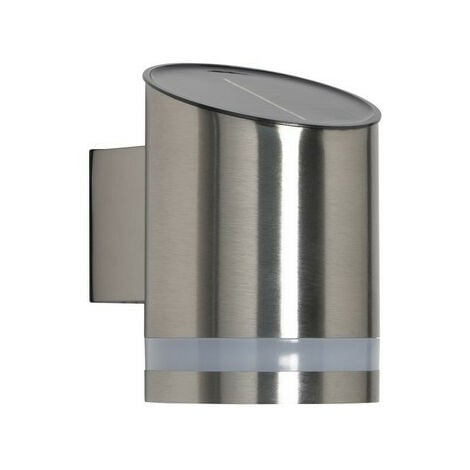 Forum Trimdon Applique Solaire Extérieure LED 3000k Down Acier Satiné IP44