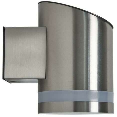 Forum Trimdon Applique Solaire Extérieure LED 3000k Down Acier Satiné IP44