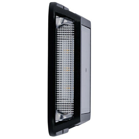 Forum Tanfield Applique Murale Extérieure Encastrée LED Solaire 3000k Noir IP65
