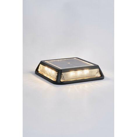 Forum Tanfield Applique Murale Extérieure Encastrée LED Solaire 3000k Noir IP65