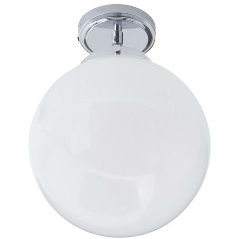 Forum Porto Plafonnier Salle de Bain Chrome & Opale IP44