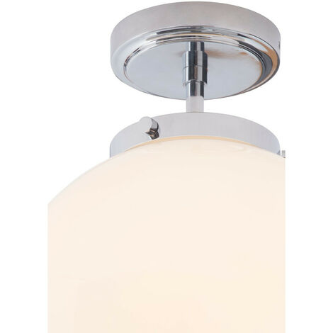 Forum Porto Plafonnier Salle de Bain Chrome & Opale IP44
