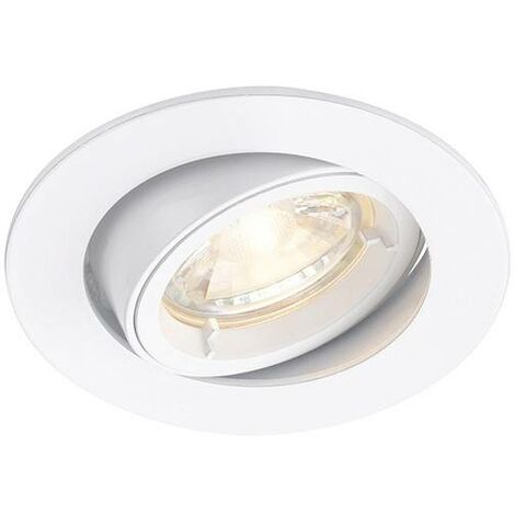 Saxby Cast - Downlight inclinable encastré blanc mat, GU10