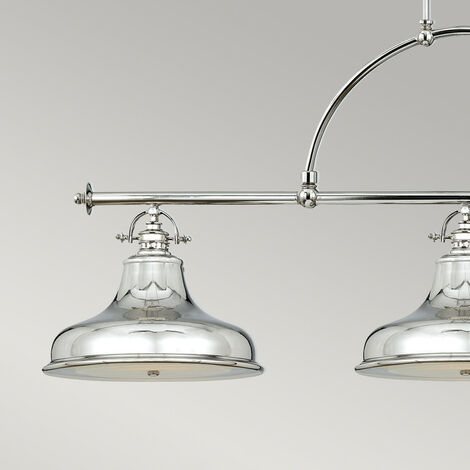 Elstead Emery - Lustre à 3 ampoules à suspension argenté, E27