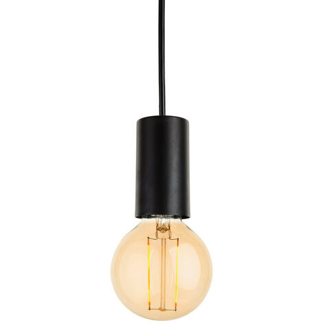 Firstlight Berkeley - Plafonnier à 1 ampoule noir, E27