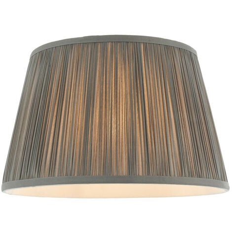 Endon Freya - 1 abat-jour en soie anthracite clair, E27