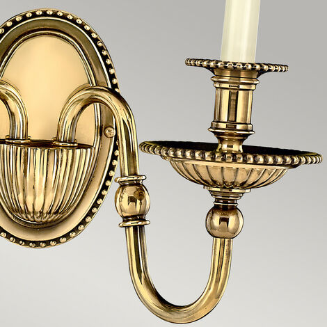 Elstead Cambridge  - Applique murale à 2 ampoules pour bougie d'intérieur en laiton bruni avec abat-jour, E14