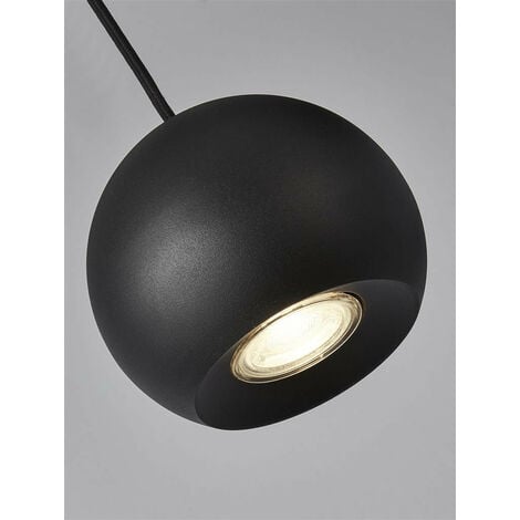 Searchlight Eindhoven Suspension Barre Noire Mate Lumi Res