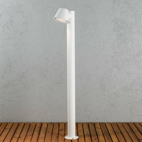 Konstsmide Trieste Borne lumineuse d'extérieur moderne courte blanche, IP44