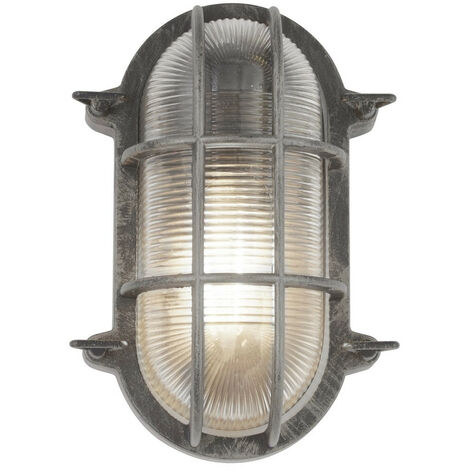 Bulkhead Lampe d'extérieur, aluminium noir argenté, IP44