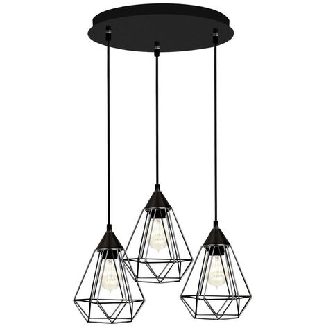 Merano Atlanta Cluster Suspension Plafonnier Noir Mat M tal Noir