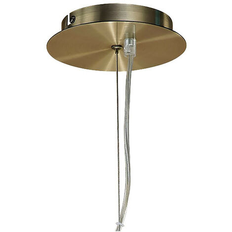Inspired Mantra Fusion Ninette Ninette Suspension 4 Lumières E27 Avec Abat-Jour Noir Laiton Antique