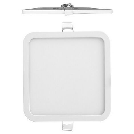 Inspired Mantra Saona Downlight Encastré Ultra Mince Carré 9cm, LED 6W 3000K, 520lm, Blanc Mat, Driver Inclus, 3 ans de Garantie