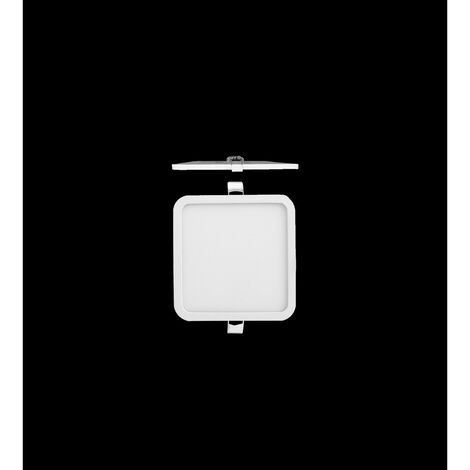 Inspired Mantra Saona Downlight Encastré Ultra Mince Carré 9cm, LED 6W 3000K, 520lm, Blanc Mat, Driver Inclus, 3 ans de Garantie