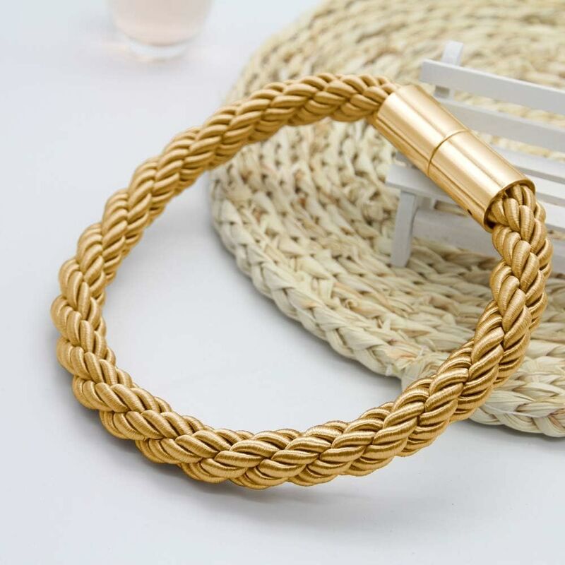 Belle Et élégante 1 Pièce Embrasse De Rideau Magnétique Boucle Magnétique Sangle Rideaux Embrasses Clip Tige Embrasses Ceintures Suspendues Accessoires Corde Cravate Rideau (couleur : Rose, Longueur