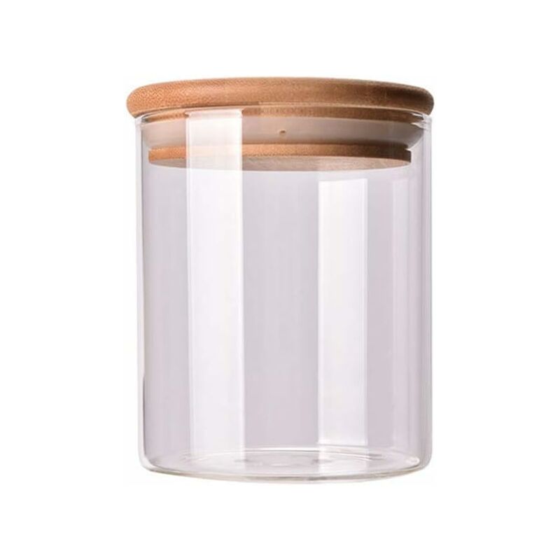 6 Pots à épices Hermétiques Avec Cuillère Et Couvercle Liège – 200 Ml, Design Givré | Pour Sel, épices, Produits Maison - 5