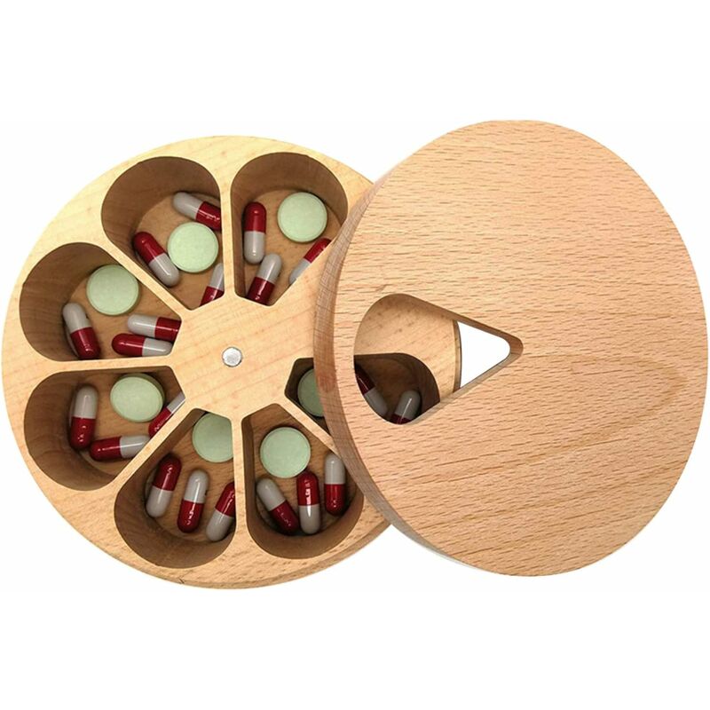 Petite Boîte Ronde En Métal Décorée Fleurs - Boîte à Pilules, Pilulier Vintage - Bon état