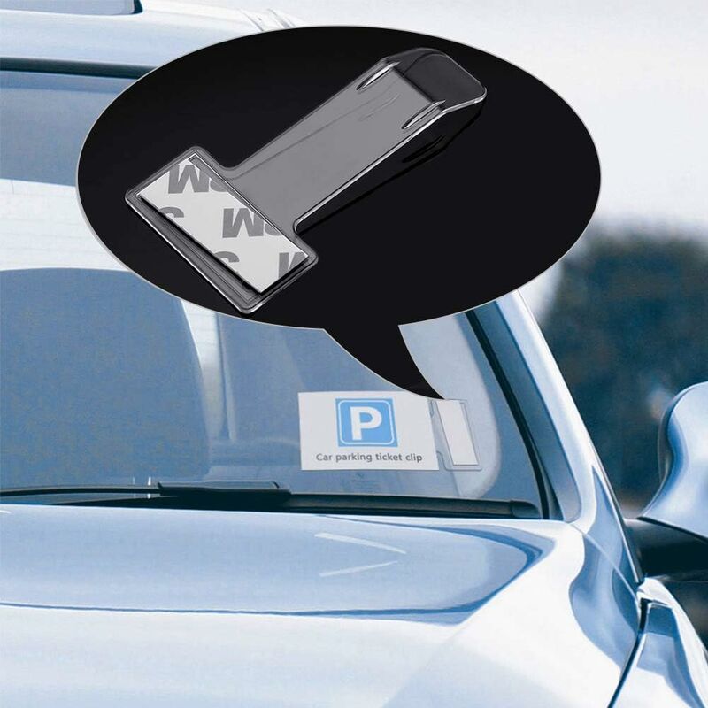 Parking Titulaire De œillets Clip - Clip Support pour Pare-Brise de Voiture Ticket  de Parking Plastique Clair véhicule Ticket Clip Support pour Note,10pcs-Fei  Yu