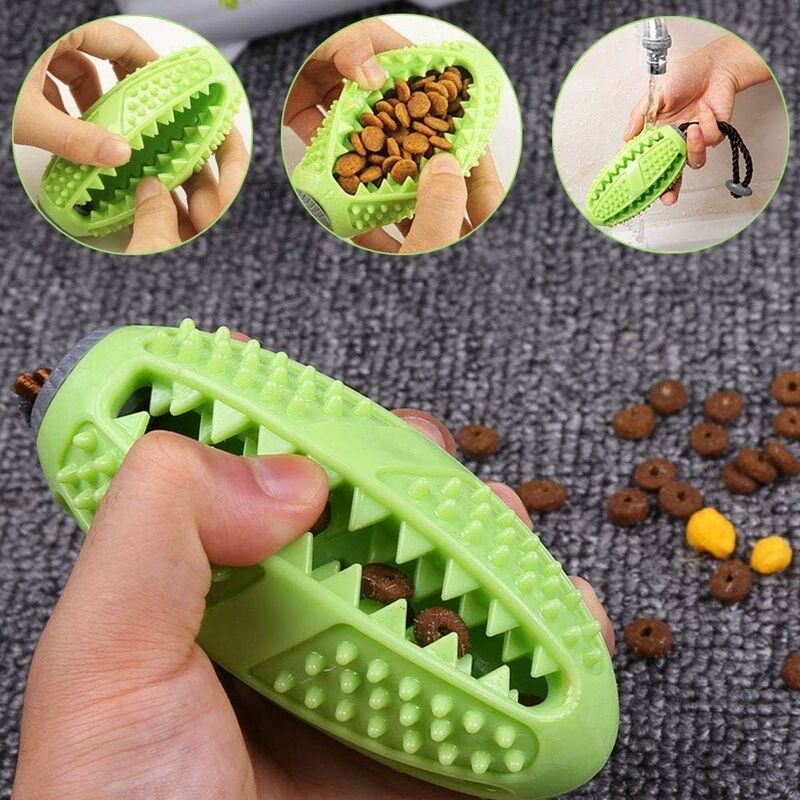 Jouets à Mâcher Pour Chien Pour Chiot De Dentition, Jouet En Caoutchouc à Mâcher Pour Chien, Bâton De Nettoyage Pour Meulage De Dents De Chiot, Jouets Interactifs Pour Chien Pour(Tigre Jaune