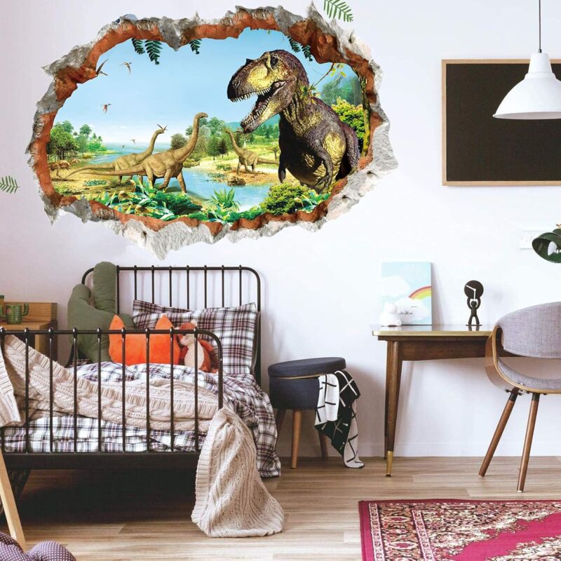 Stickers Dinosaure Géant - Autocollant Muraux Et Deco