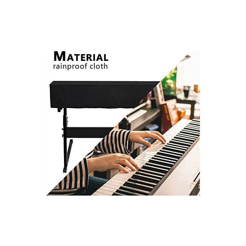 Housse Protection Pour Piano Numérique 88 Touches - Couverture Anti-poussière Lavable, Noir | Pour Clavier Piano, Rangement
