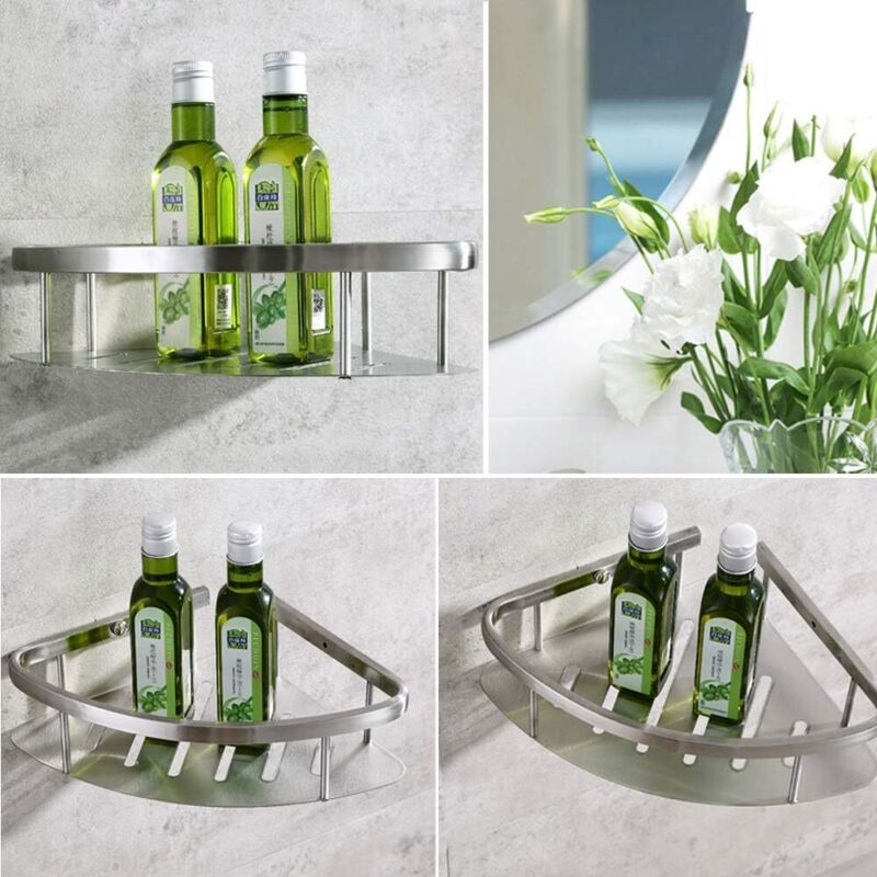 Étagère D'angle De Salle De Bain Avec Ventouse Puissante Et
