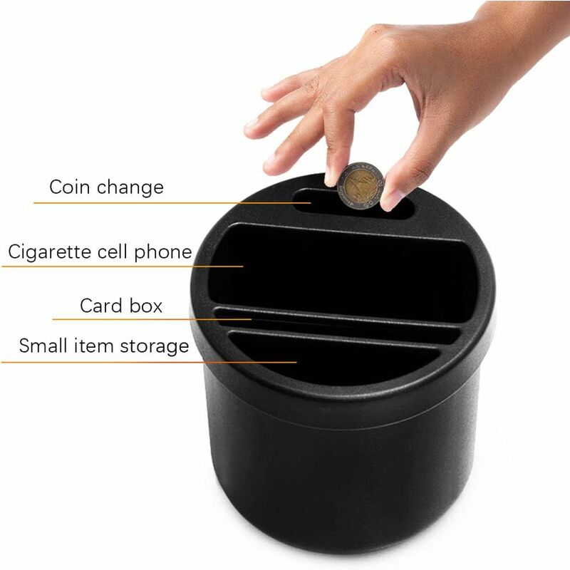 Boîte De Rangement Voiture Universelle - Pour Porte-gobelet - Organisateur Clés, Pièces, Cartes