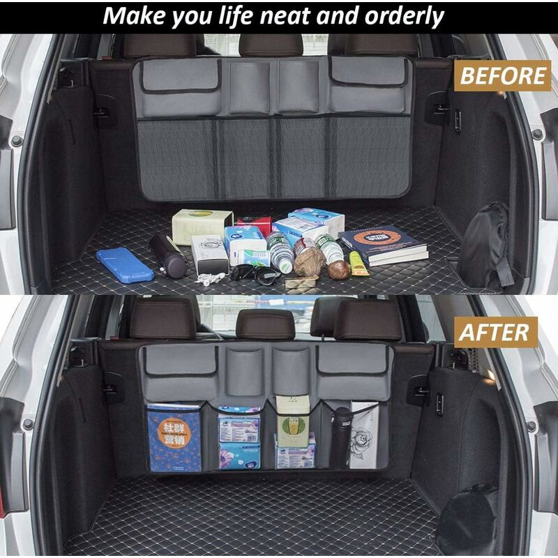 Organiseur De Coffre Pour SUV - Grand Organisateur Pliable En Feutre Avec Poignée, Idéal Pour Voyages Et Conduite En Plein Air