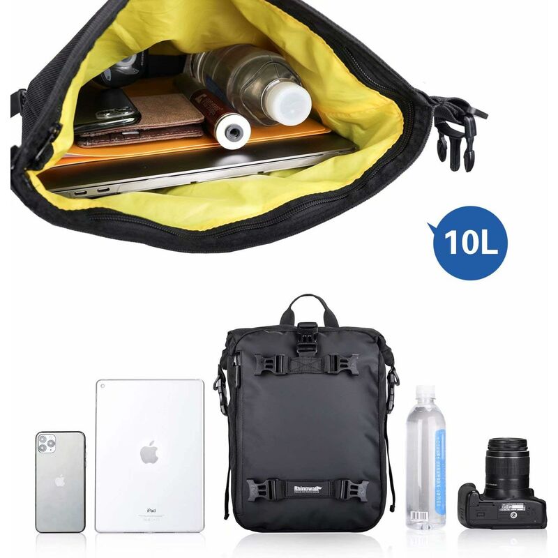 Sacoche Moto Étanche 10L - Sac De Selle Multifonction Avec Bandoulière