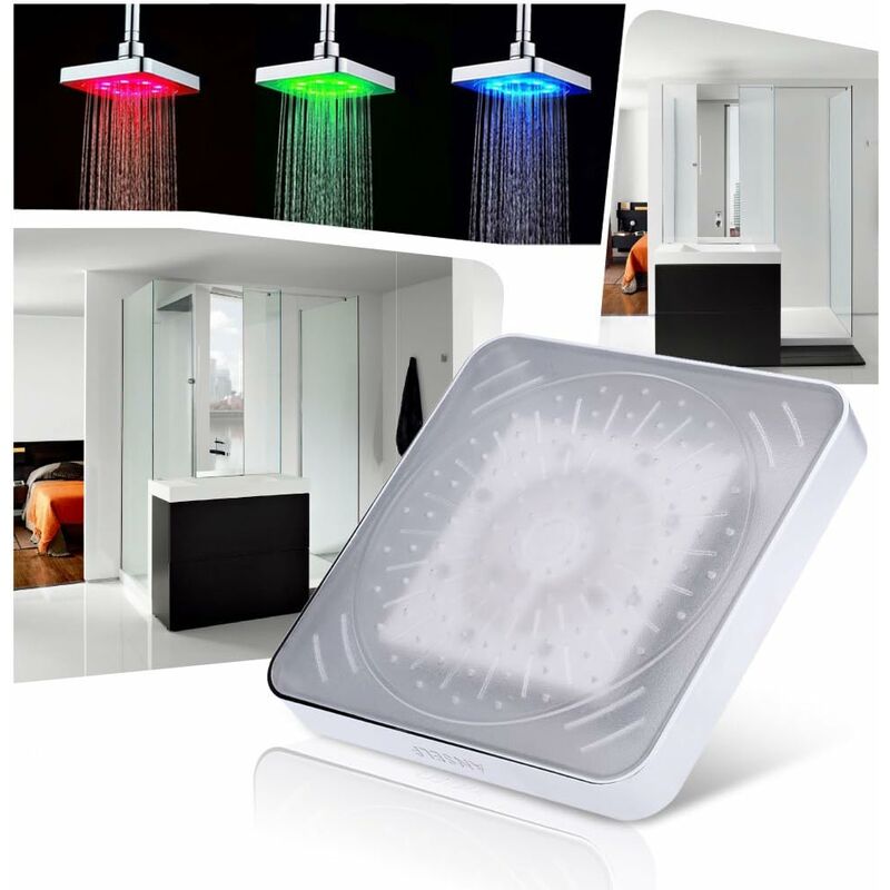 Pommeau de douche à led multicolore change selon la temperature
