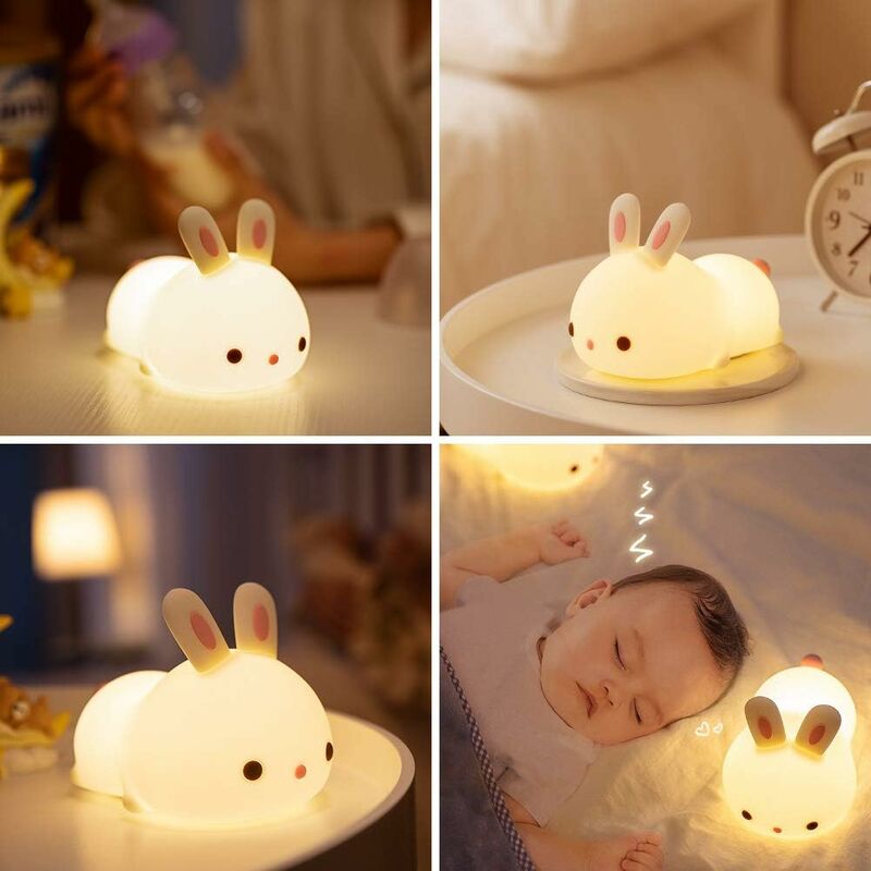 Veilleuse Licorne Rechargeable Enfant - 16 Couleurs, Télécommande, Minuterie (Silicone Doux, USB-C)