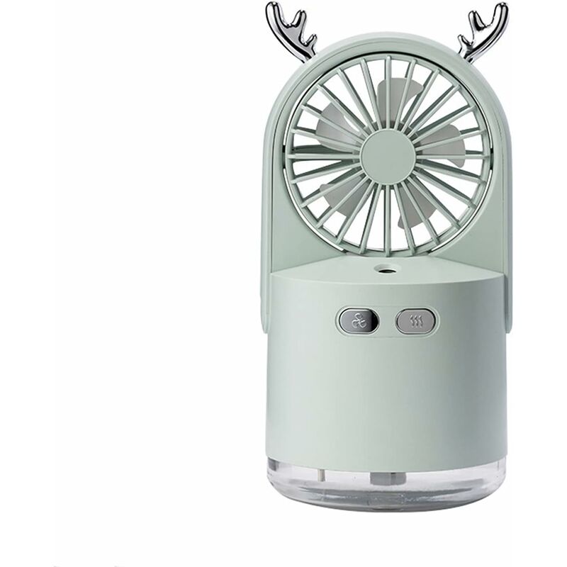 Mini ventilateur bleu brumisateur portable jet deau porte cles