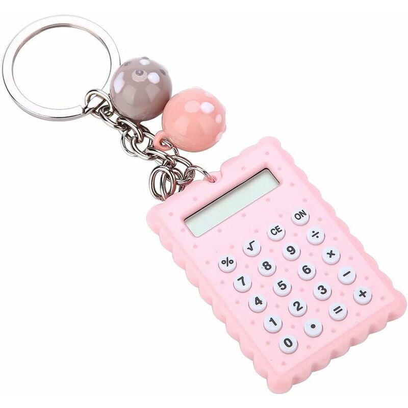 Calculatrice De Poche 8 Chiffres - Mini Portable Pour école, Bureau Et Quotidien - Pile Incluse - Couleur Jaune