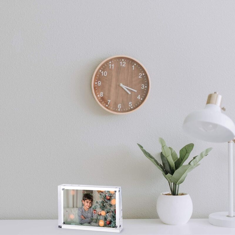 Cadre Photo Magnétique Double Face En Acrylique Transparent - Pour Bureau, Maison - Dimensions 10 X 15 Cm, Stable Avec Aimants