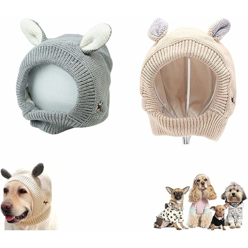 2 Couvreoreilles pour chien de protection contre le bruit (gris + + beige)Fei Yu