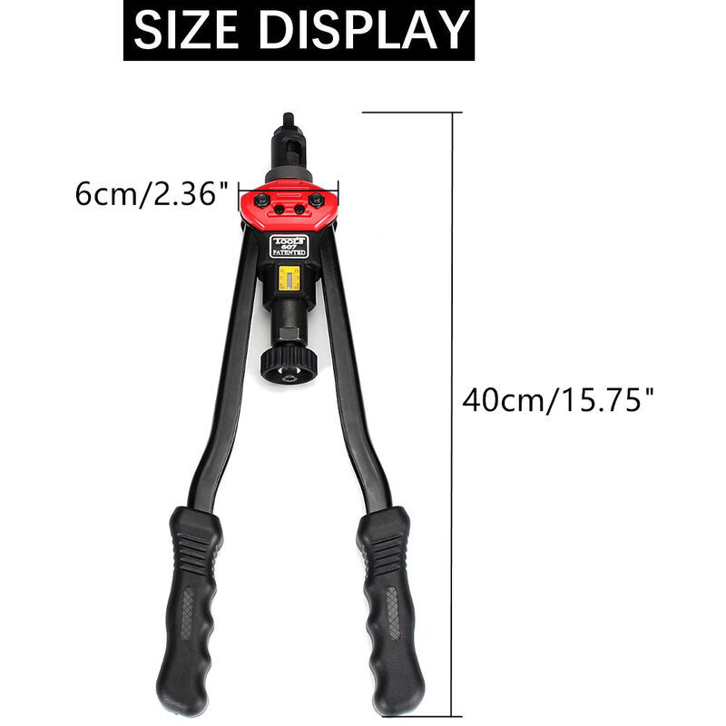 Kit De Rivetage Manuel – 7 Mandrins, 110 écrous, De M3 à M12, Pince 33 Cm