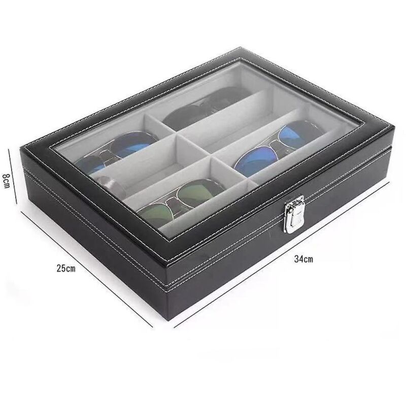 Étui à Lunettes En Cuir Portable - Pour Lunettes De Soleil Ou De Vue - Neuf Générique