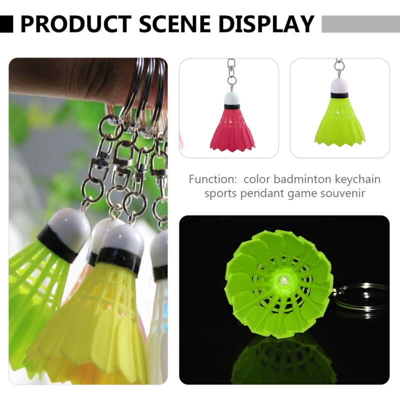 Yardenfun Lot De 6 Porte-clés De Badminton En Métal Pour