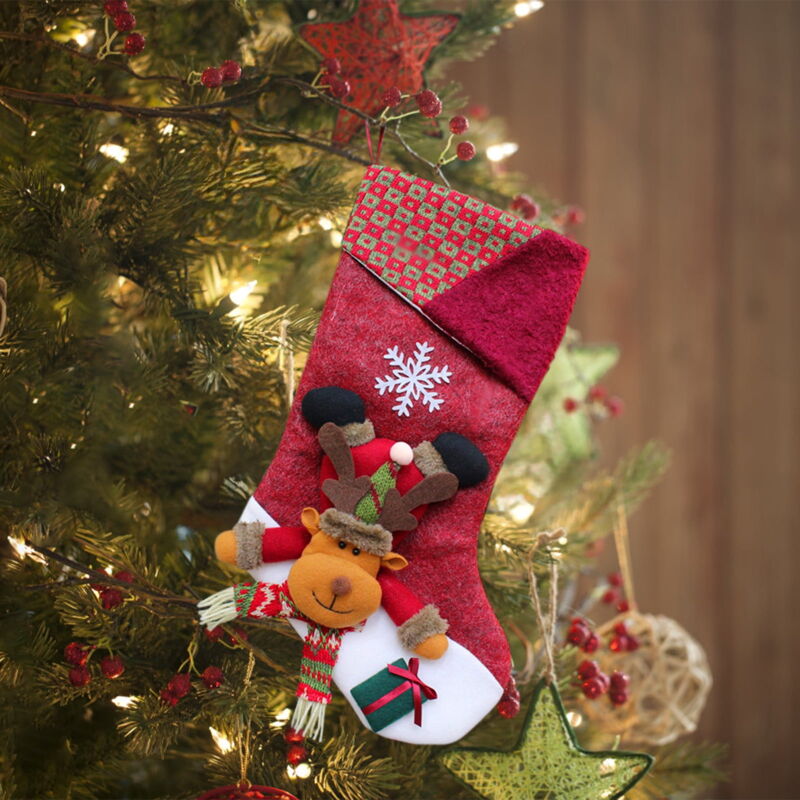Chaussettes De Noël De 48,3 Cm, Père Noël, Bonhomme De Neige, Renne, Sac à Bonbons Pour Cheminées, Arbre à Suspendre, Décoration De Fête De Vacances