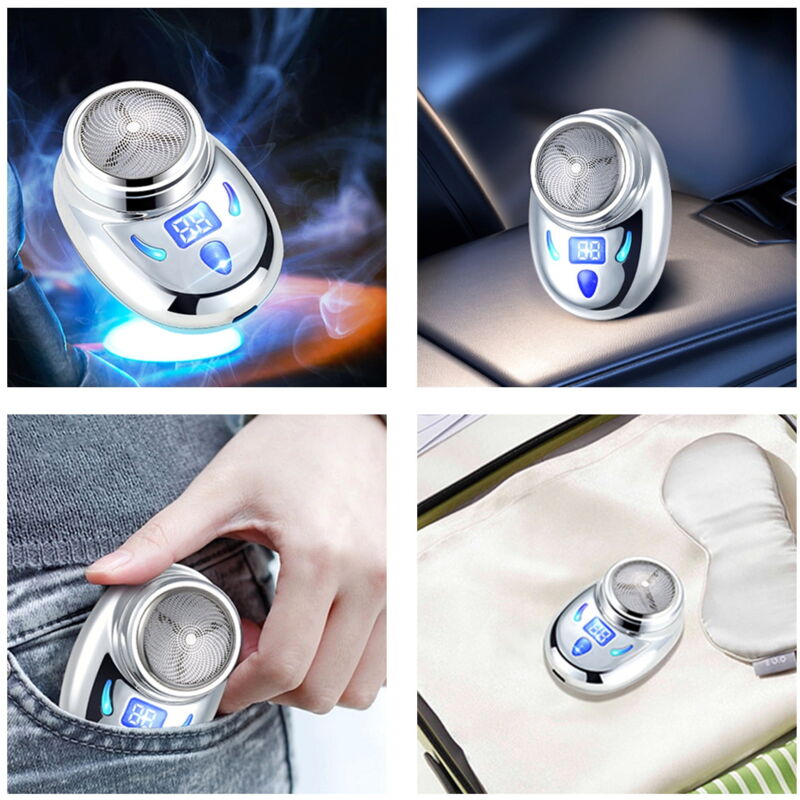 Rasoir Anti-bouloches Rechargeable 3 Vitesses - 6 Lames En Acier, Batterie 1200mAh, écran LED, Pour Vêtements Et Tissus - 8