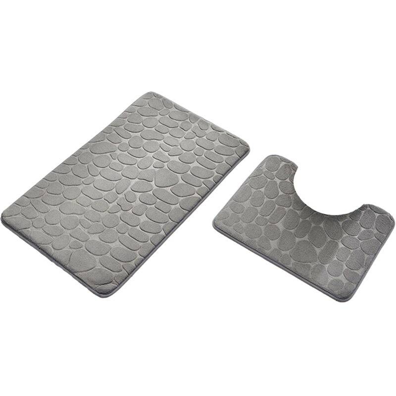 qing yun Tapis de bain doux en mousse à mémoire de forme ultra doux et super absorbant pour cuisine et salle de bain (80 x 120 cm, marron