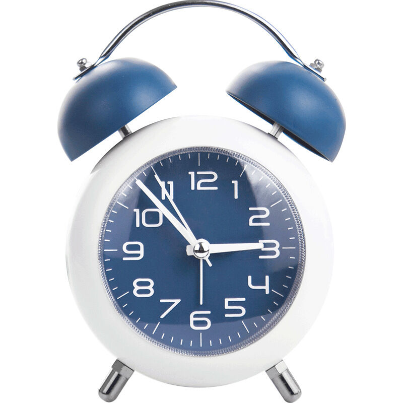 Lancoon Réveil Analogique Double Cloche Métal – Fort, Silencieux Sans Tic-Tac, Veilleuse Douce, Pour Gros Dormeurs