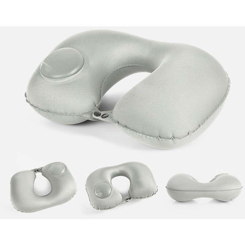 Appui-tête gonflable en forme de U pour voyage, bureau, housse en