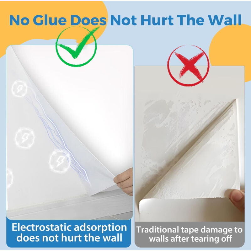 Film Protection Murale Transparent 200x40cm - Anti-Éclaboussures Cuisine, Adhésif Electrostatique