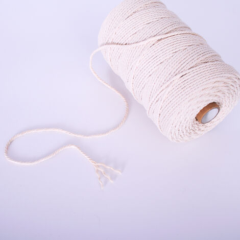 Navaris Corde Pour Macramé - Lot 3x Bobine De Fil 100m Pour Macramé En