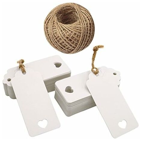 VGoodall Lot De 200 étiquettes En Papier Kraft En Forme De Cœur Avec
